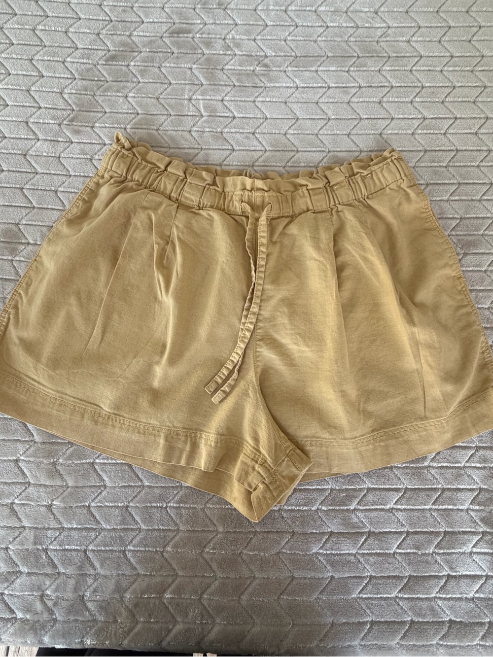Uniqlo Linen Cotton Shorts Buttery Yellow XL